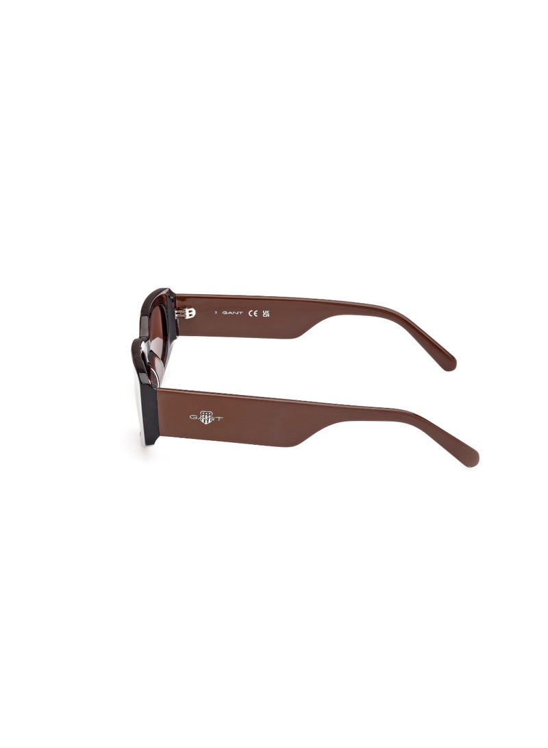 GANT نظارات شمسية للرجال بإطار كامل مستطيل بني من الأسيتات من غانت - Image 2